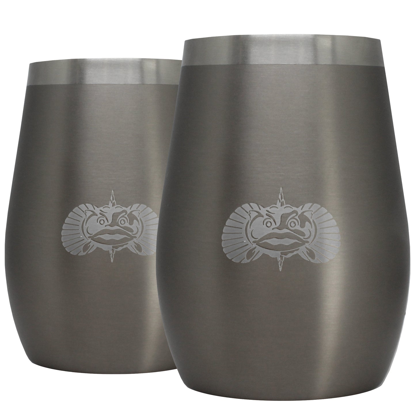 Non-Tipping Wine Tumblers With Lids - 2 Pack