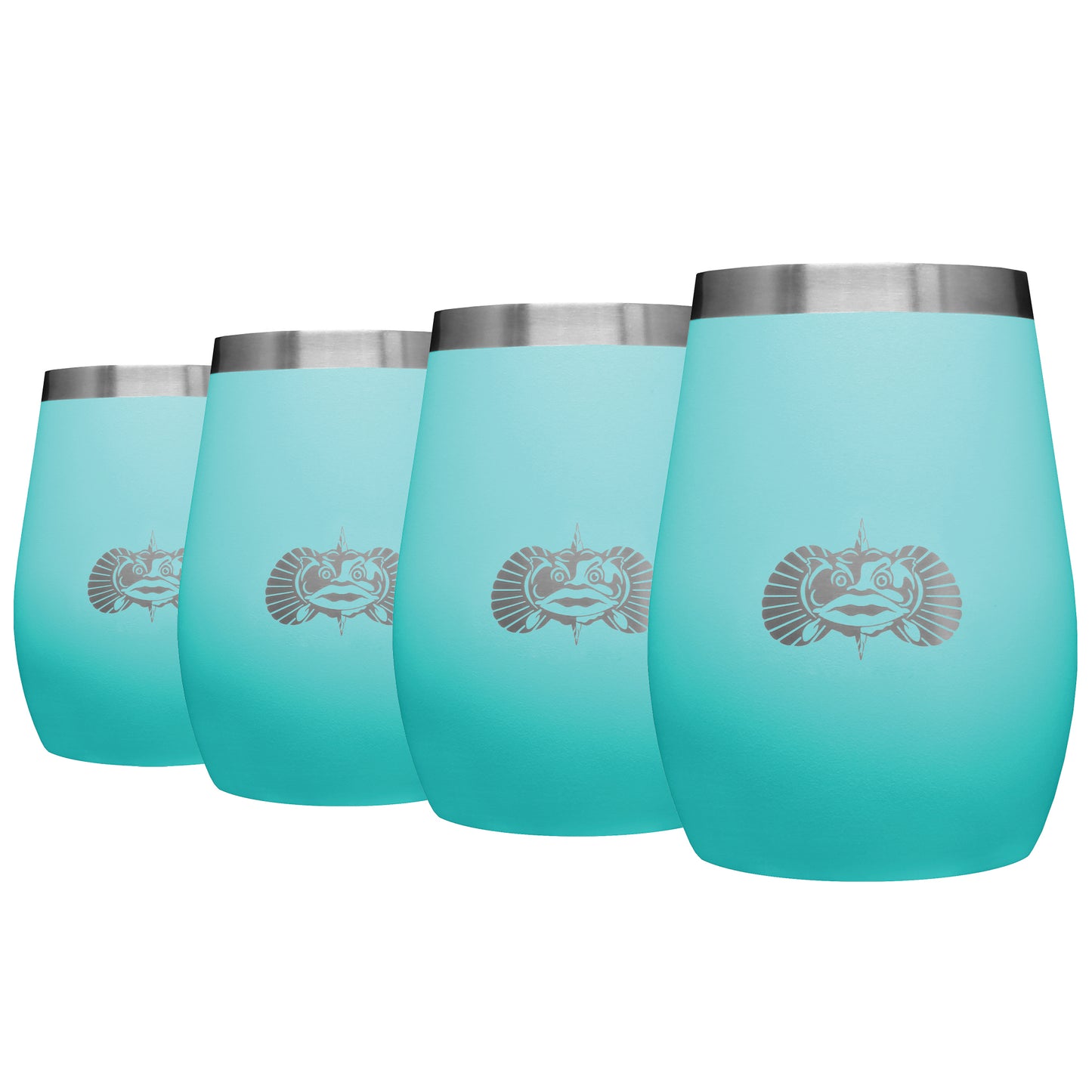 Non-Tipping Wine Tumblers With Lids - 4 Pack
