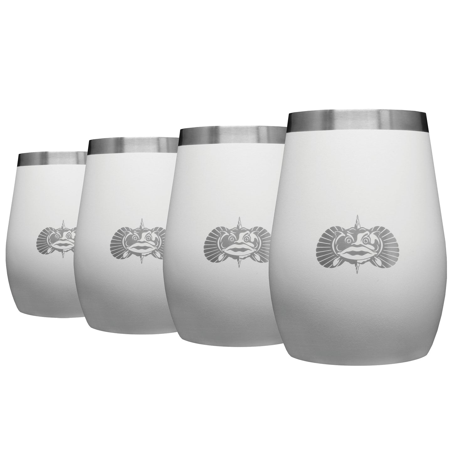 Non-Tipping Wine Tumblers With Lids - 4 Pack