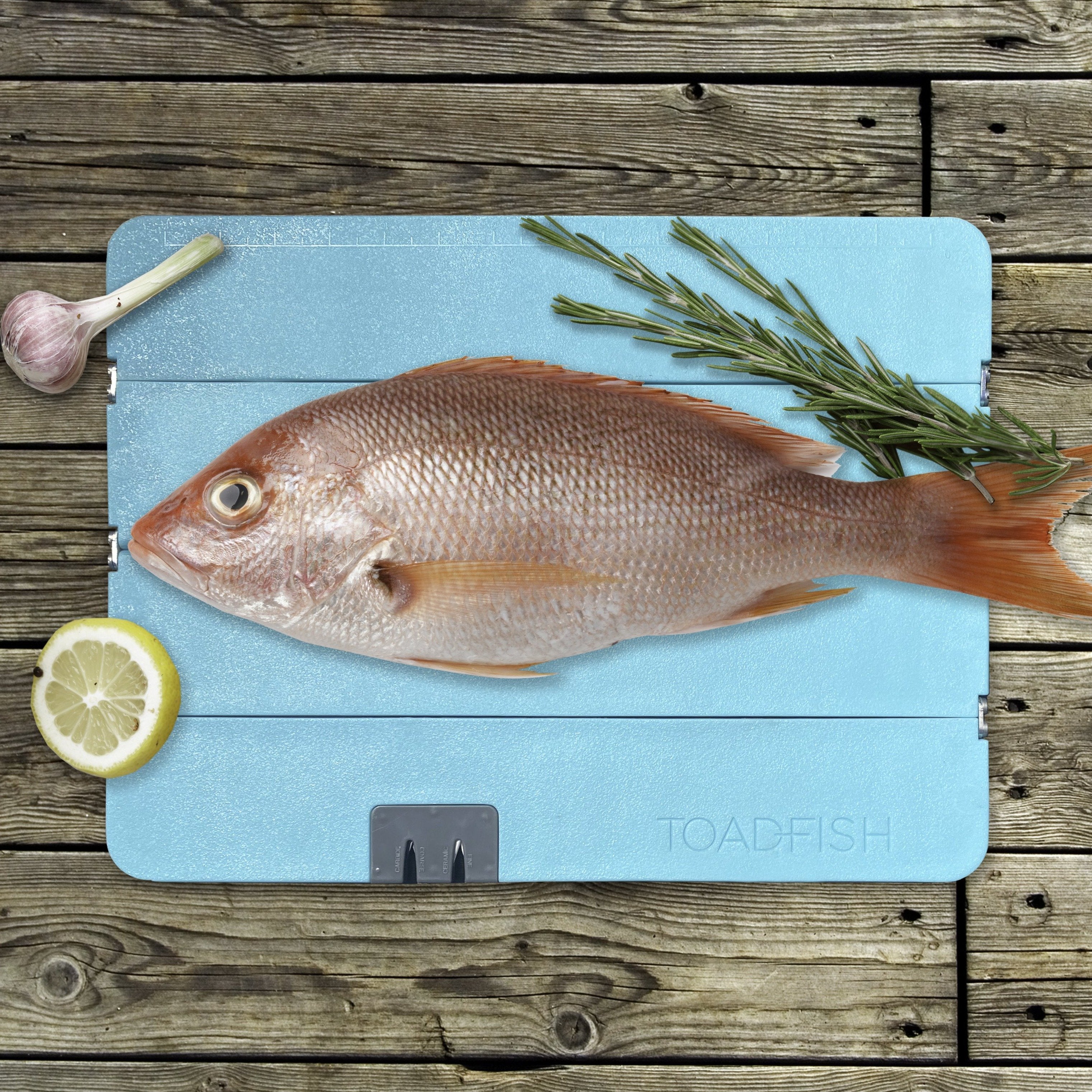 XL Folding Fish Filleting Cutting Board | With Built-In knife sharpener
