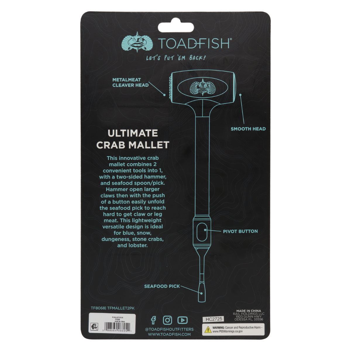 2 Pack Crab Mallet
